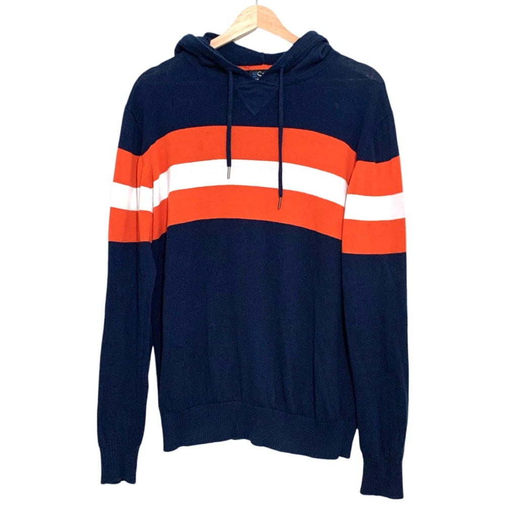 The Slope Sweater Hoodie Navy Blue Orange Large Hooded Sweater Outdoor Skiing